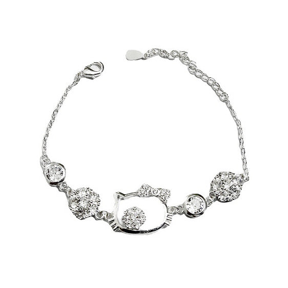 Cat Rhinestone Niche Advanced Design Fashionable Female Bracelets