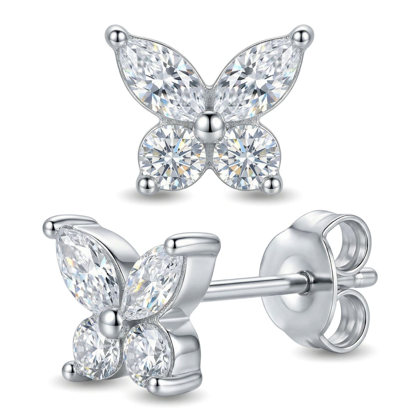 Women's & Men's Material Finely Inlaid Niche High Sense Basic Stud Earrings