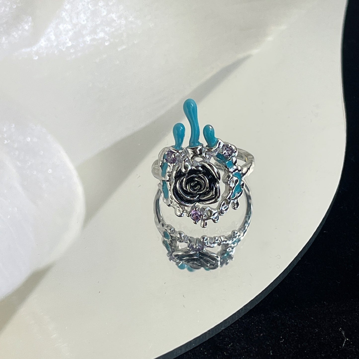 Sense Elastic String Small Pieces Of Sier Female Ring