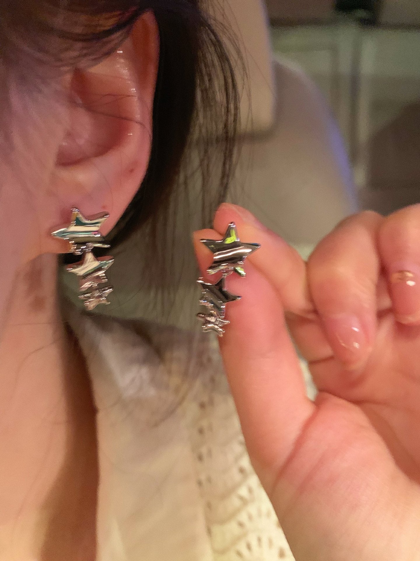 Elements Frosty Style Female Temperament To Make Round Earrings