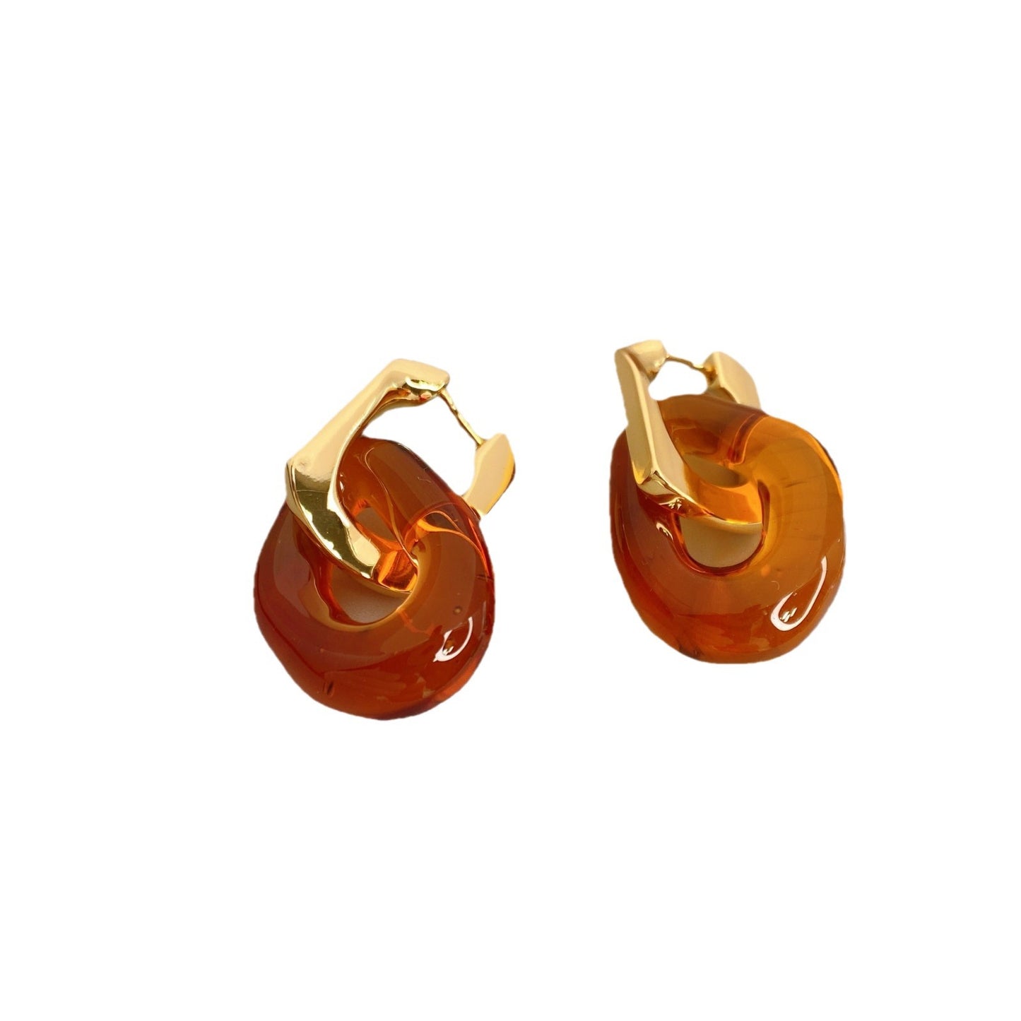 Fashion Detachable Personalized Female Irregular With Colored Earrings