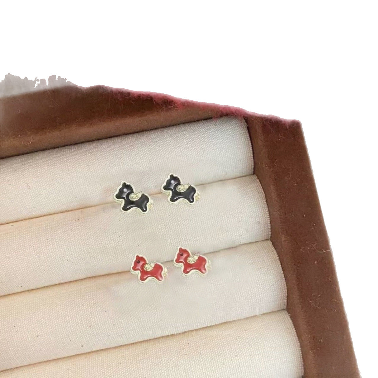 Horse Life Red Female Cute Pony Earrings