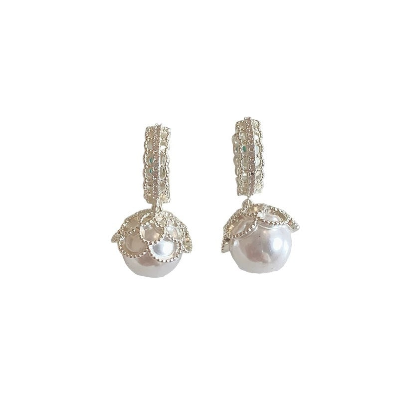 Lace Pearl Without Pierced Mosquito Coil Light Luxury Rings