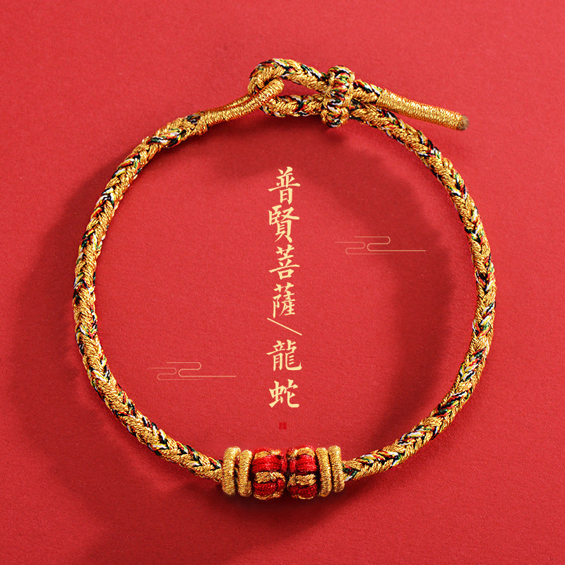 Wrist Chain Birth Buddha Handwoven Red Bracelet