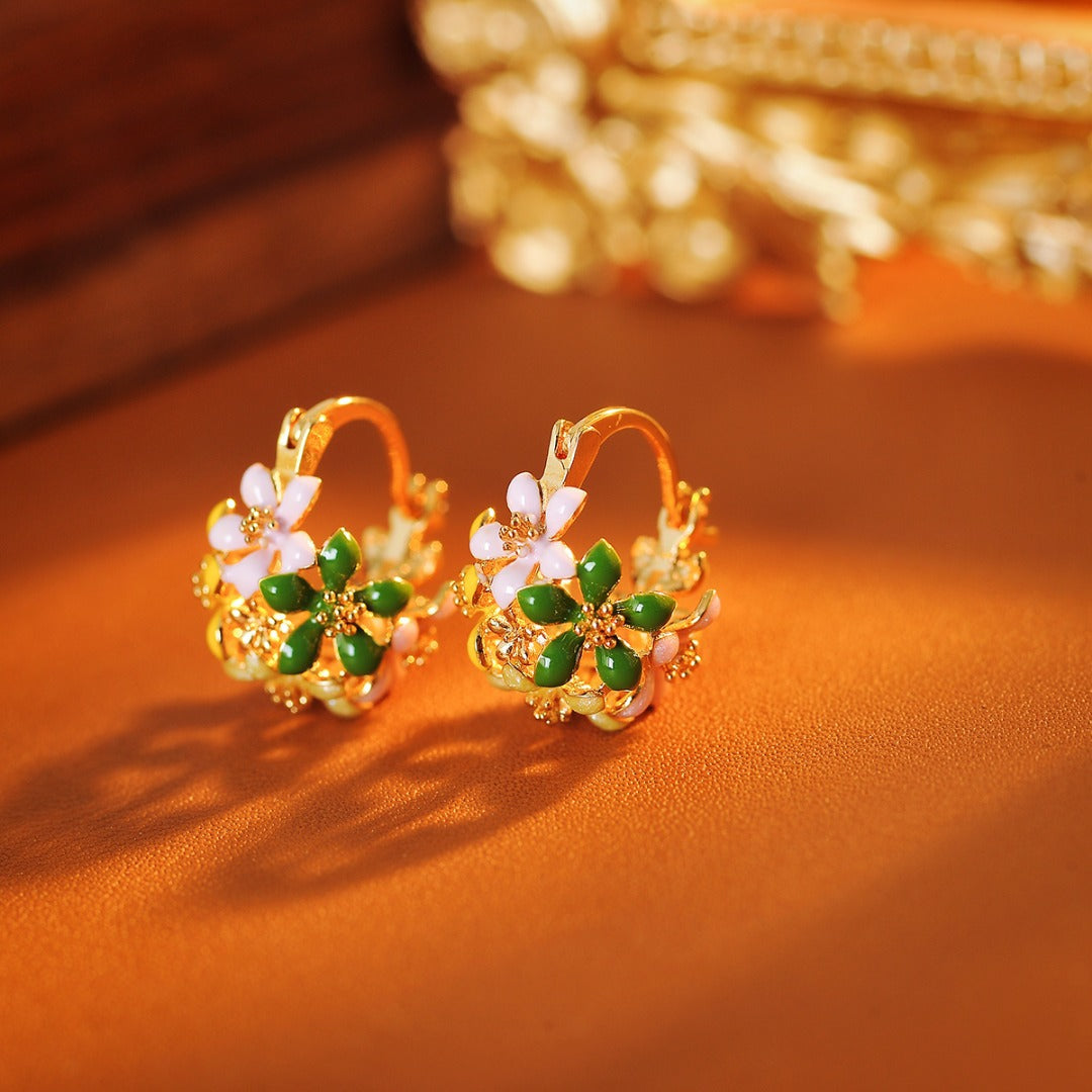 Entry Lux Advanced Rose Honey Classic Retro Earrings
