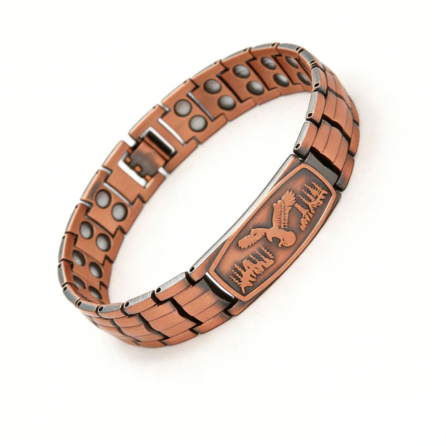 Men's Fashion Retro Environmental Protection Bronze Three Rows Bracelet