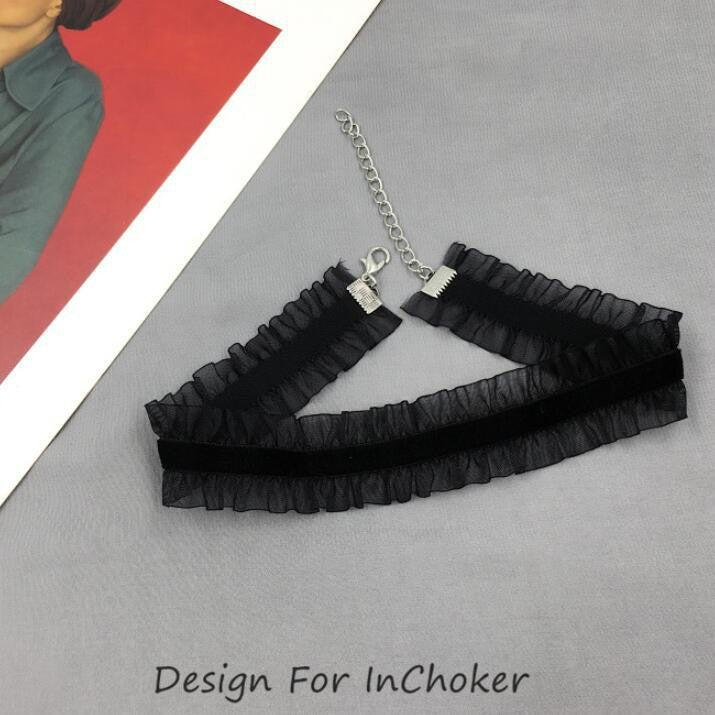 Ruffled Clavicle Chain Female Trendy Collar Neck Necklace
