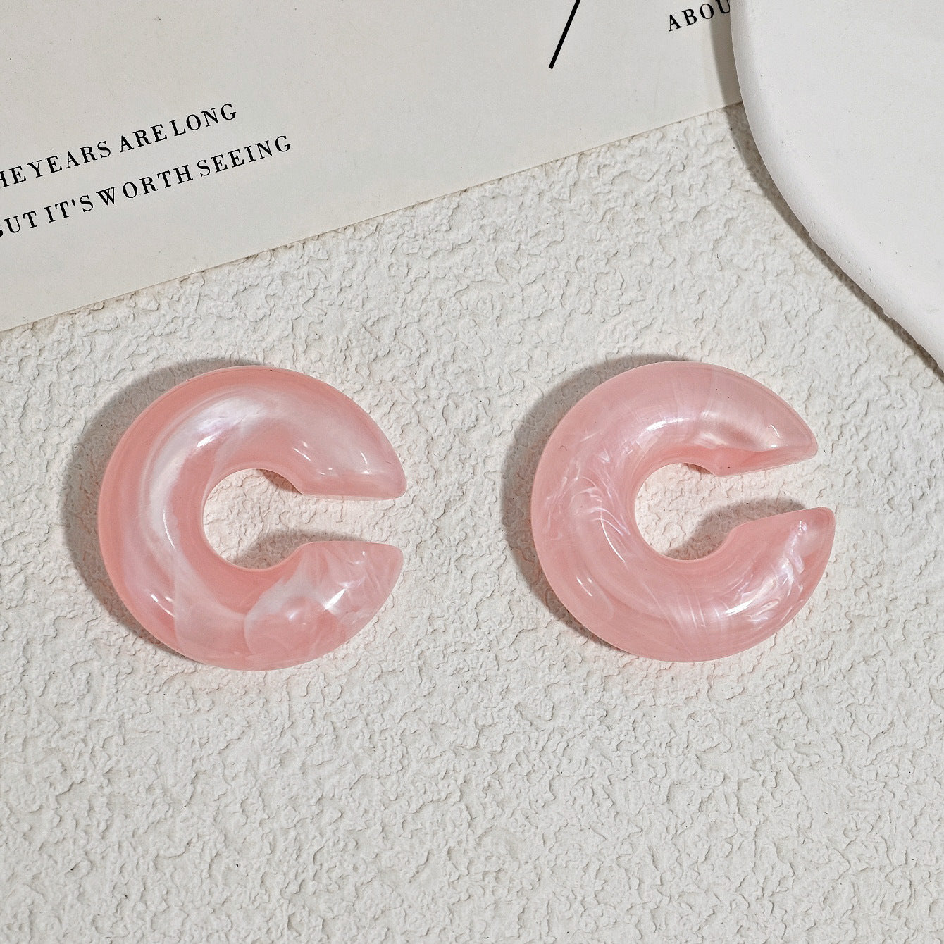 Acrylic Candy Color Matte Simple Design Ear Clip