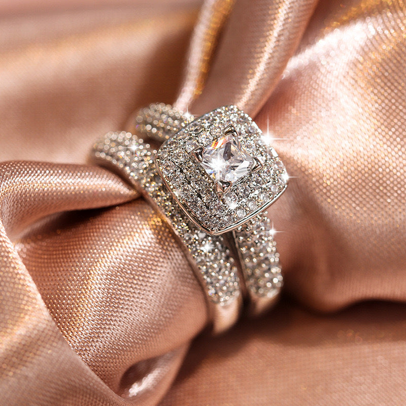 Trendy Women's Luxury Shiny Fashion Wedding Rings