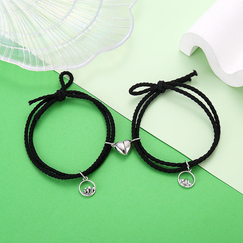 Bracelets de serment d'amour en corde pour hommes et femmes