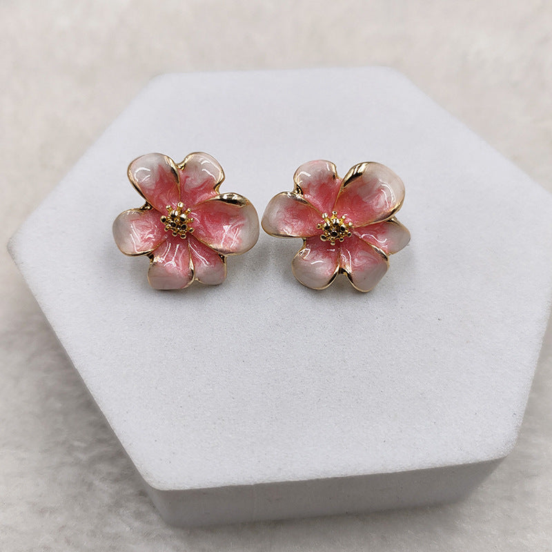 Women's Flower Ear Seaside Vacation Niche Design High Earrings