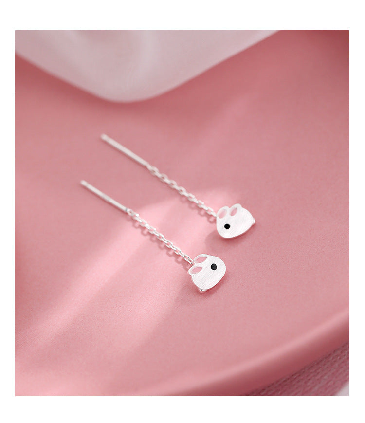 Rabbit Tassel Hanging Trendy Petite Temperament Earrings