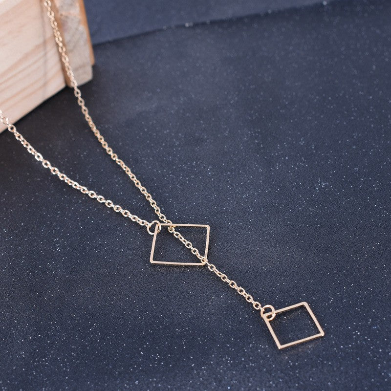 Women's Chain Creative Retro Simple Geometric Square Elegant Necklaces