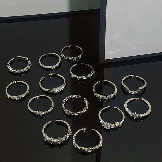 Simple Design Fashion Small Open Female Personalized Cold Style Rings