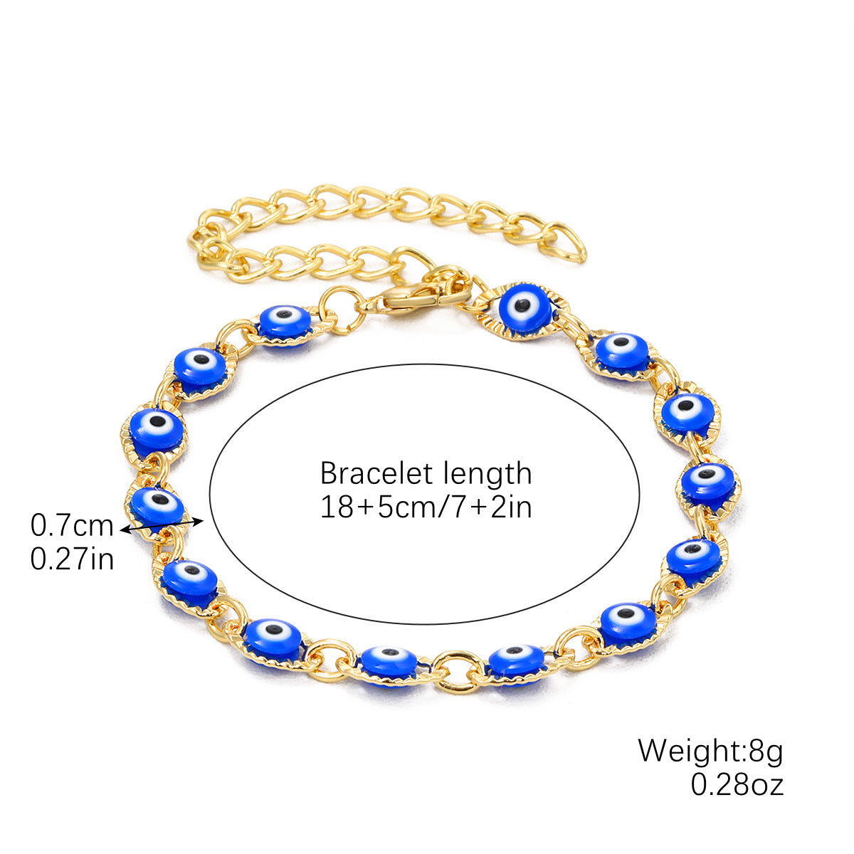 Women's Ornament Pull Devil Eye Adjustable Simple Bracelets