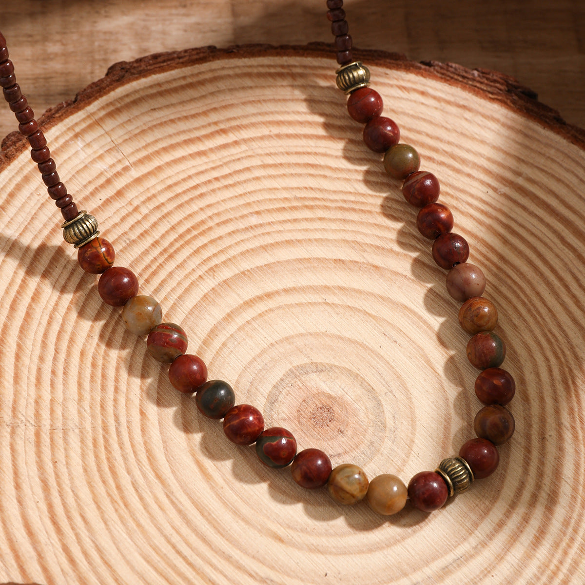 Chinese Retro Beaded Minority Wooden Bead Necklaces