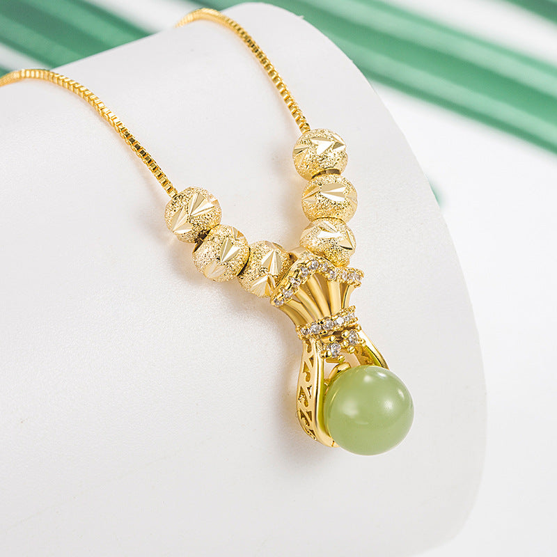 Purse Female Affordable Luxury Fashion Temperament Pomegranate Green Necklaces