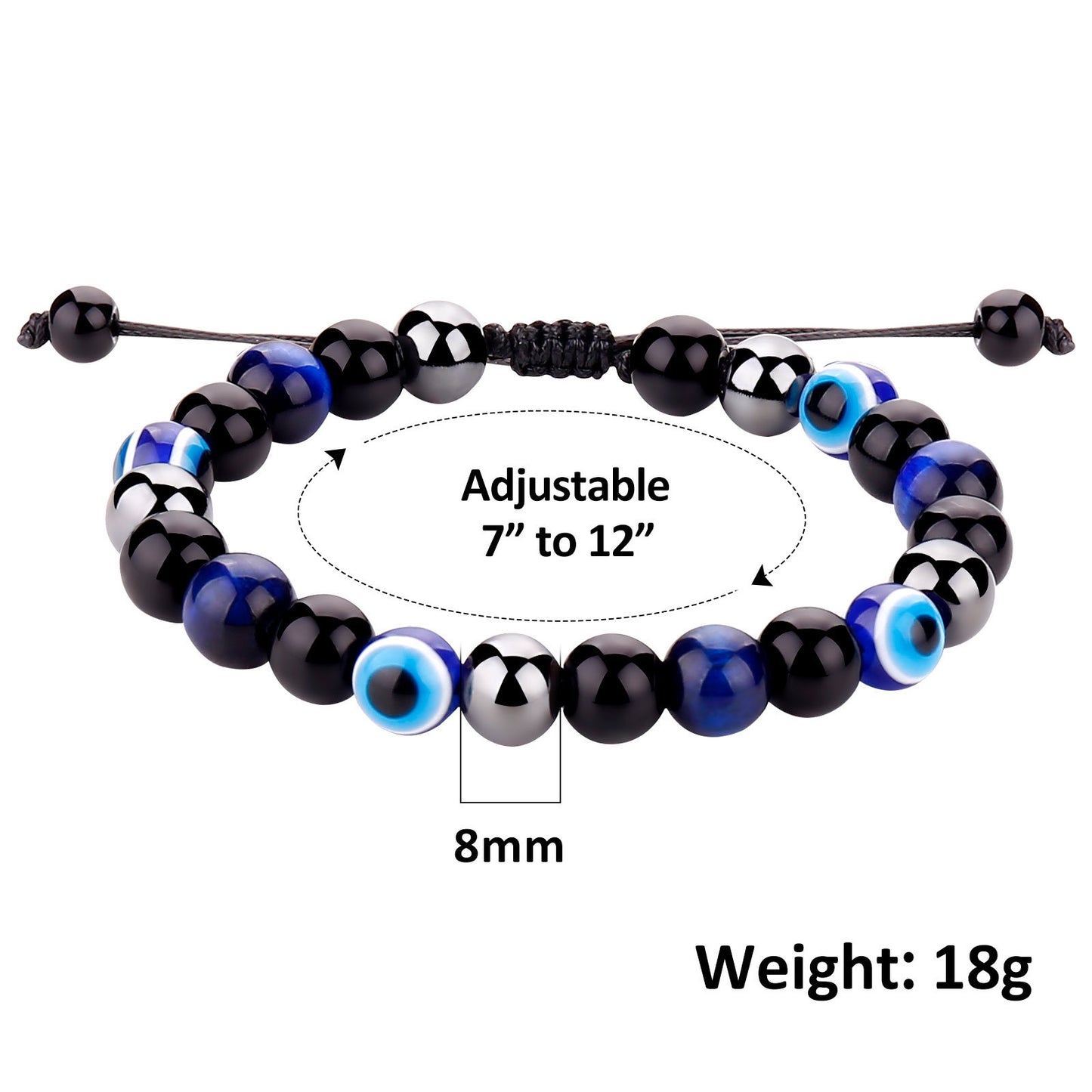 Women's Retro Simple Volcanic Rock Palm Eyes White-barked Bracelets