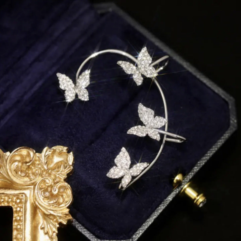 Butterfly No Piercing Hooks Female Light Luxury Temperament Design High Ear Clip
