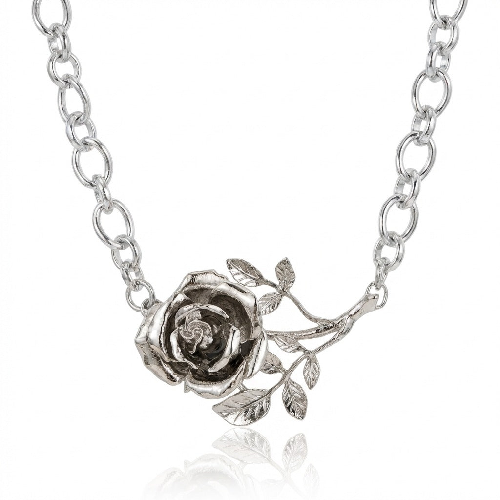 Retro Three-dimensional Rose Gold Exaggerated Chain Personalized Necklace