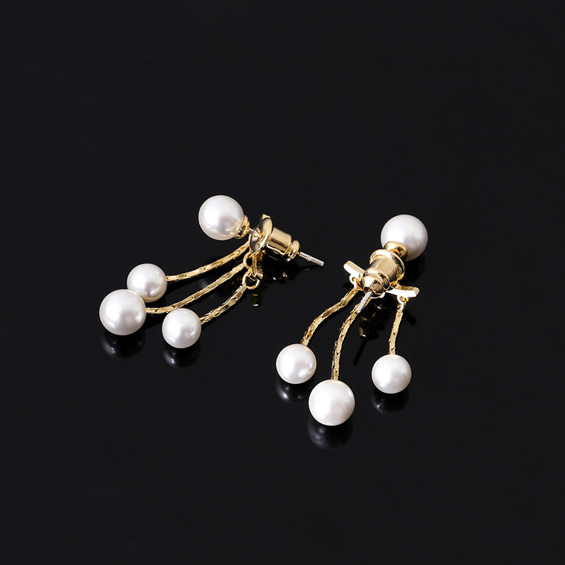 Pearl Tassel One-piece Mosquito Coil Earless Fairy Ear Clip