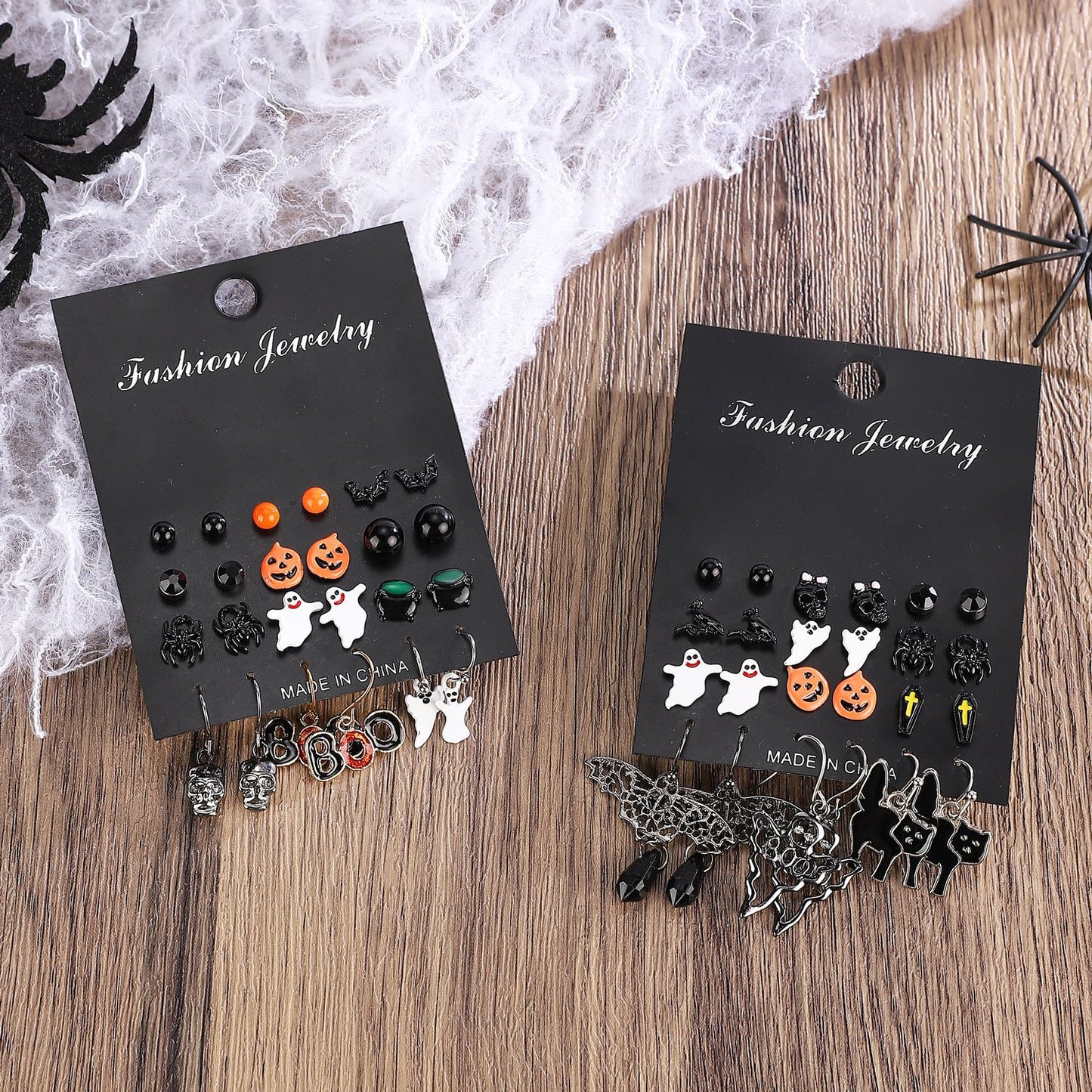 Boucles d'oreilles citrouille sorcière citrouille pour femmes, Halloween, personnalité excentrique