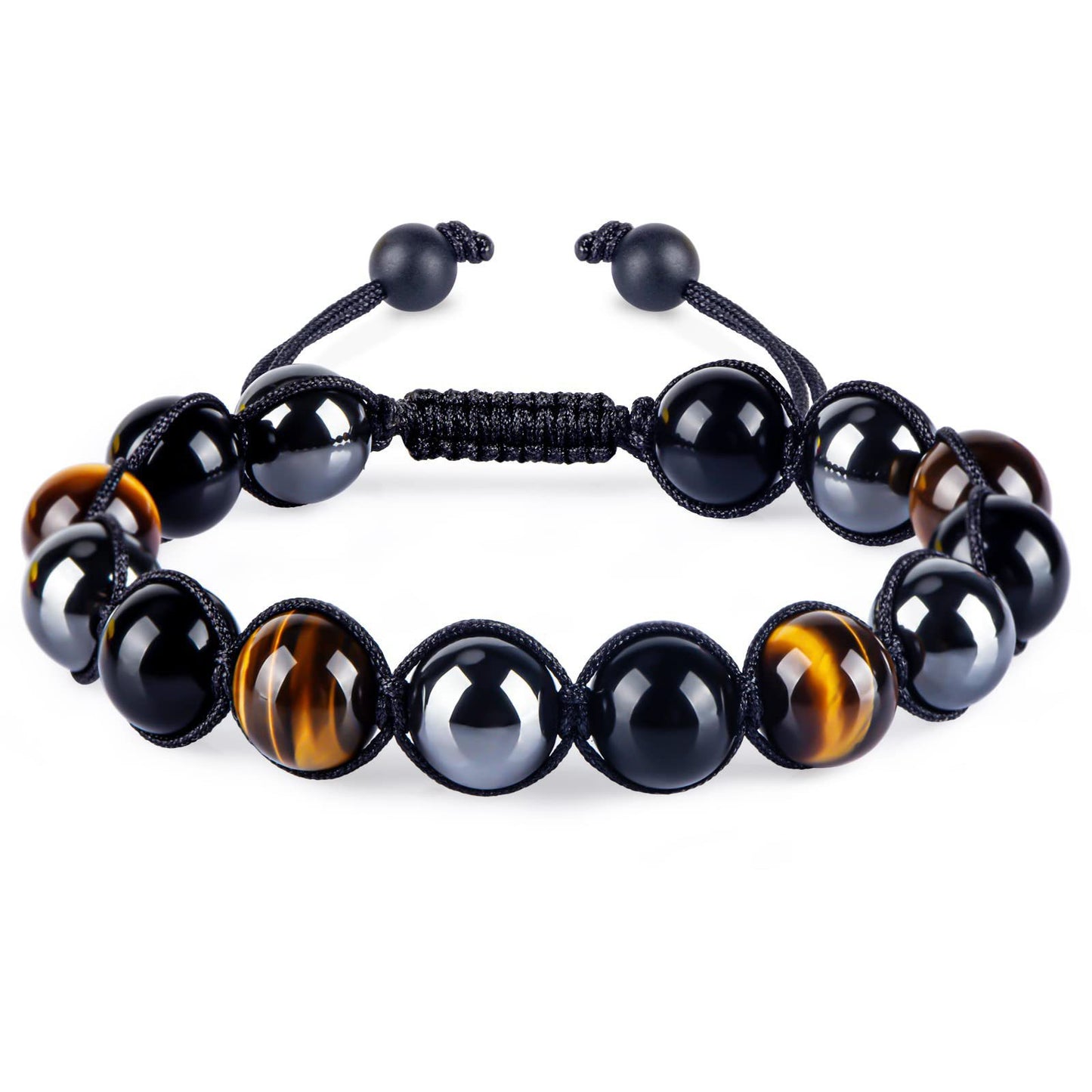 Stone Tiger Eye Haematite Three Colors Bracelets