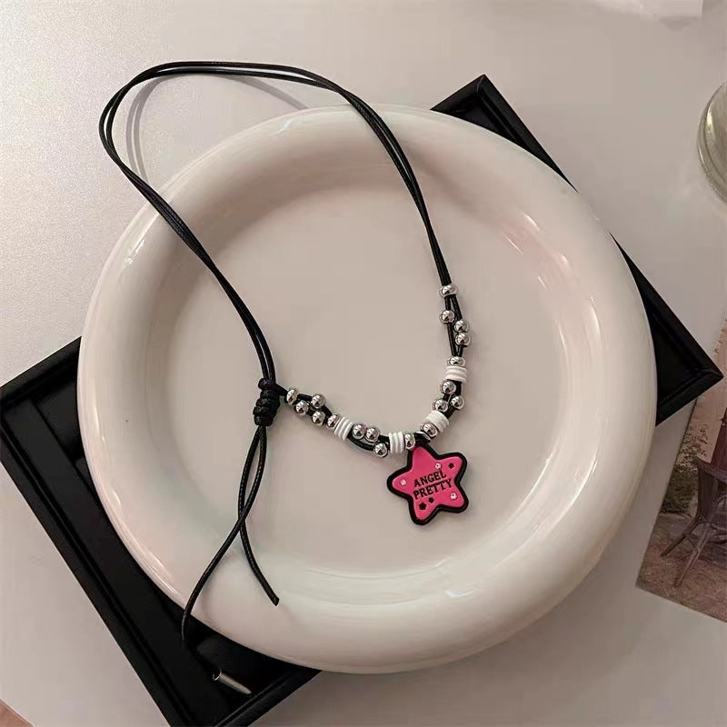 Women's Style Pink Pendant Beaded Light Luxury Necklaces