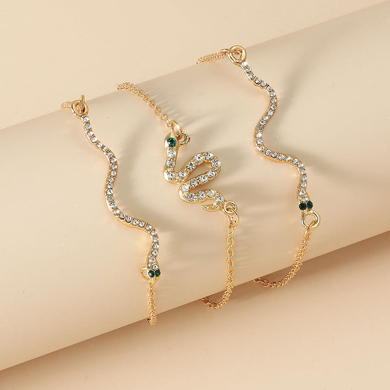 Women's Suit Exaggerated Geometry Beaded Thick Chain Bracelets