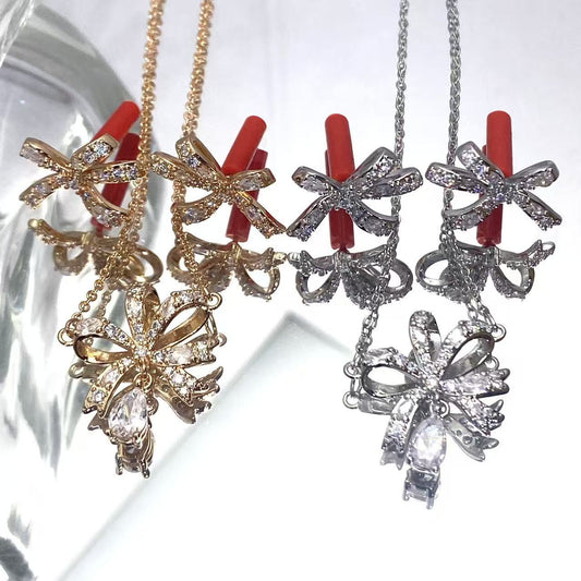 Element High Version Bow Shi Sparkling Necklace