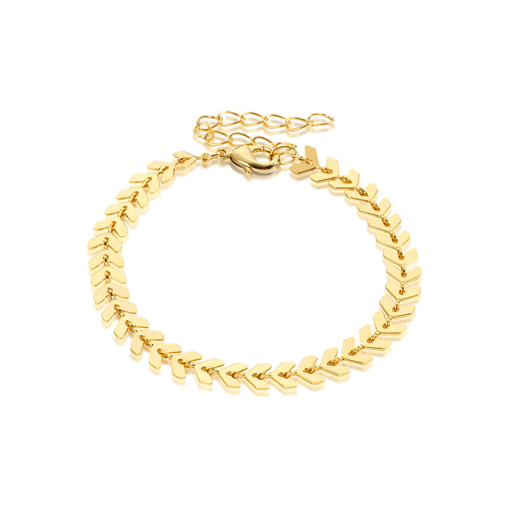 Geometric Metal Simplicity Gold Suit Personality Bracelets