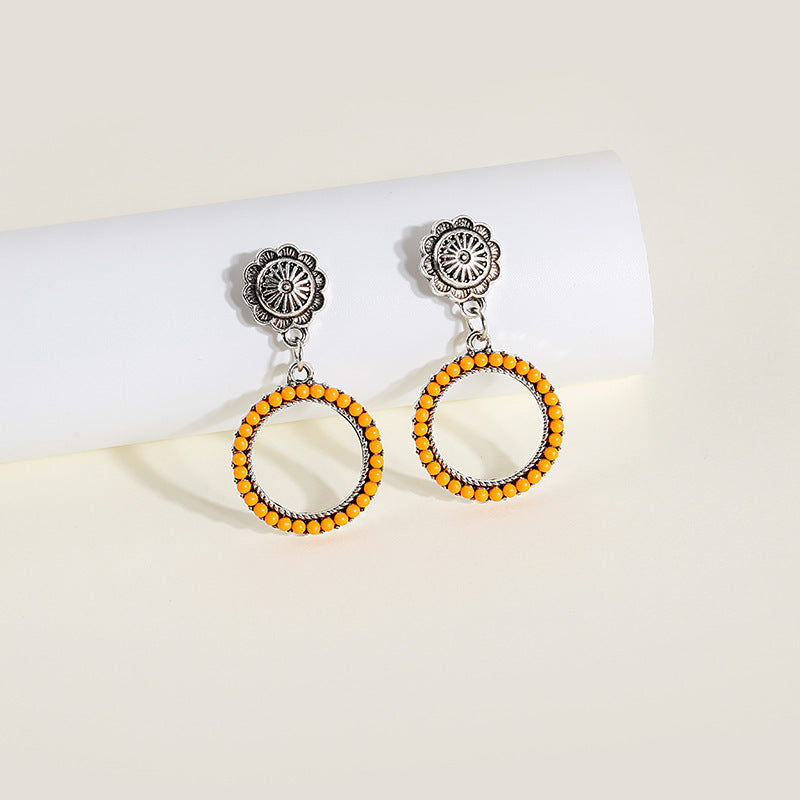Bohemian Ethnic Style Ear Long Tassel Metal Fashion Earrings