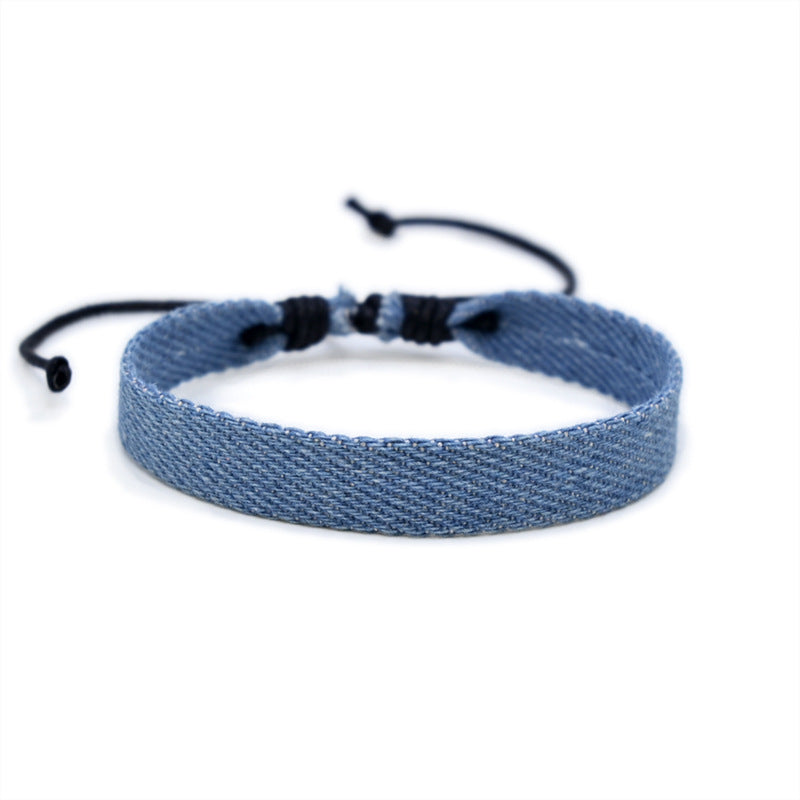 Gold Wax Rope Adjustable Ribbon Carrying Bracelet