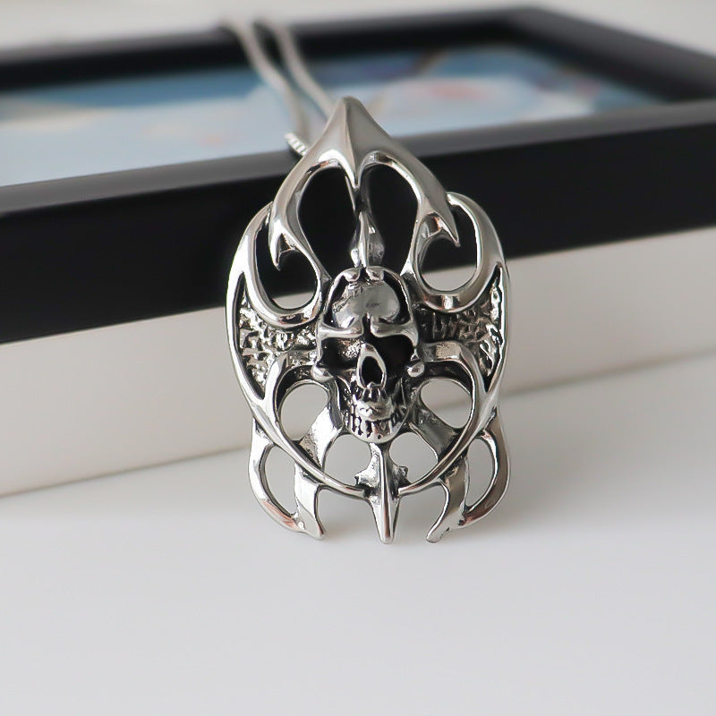 Steel Personality Ornament Vintage Skull Pendant Necklaces