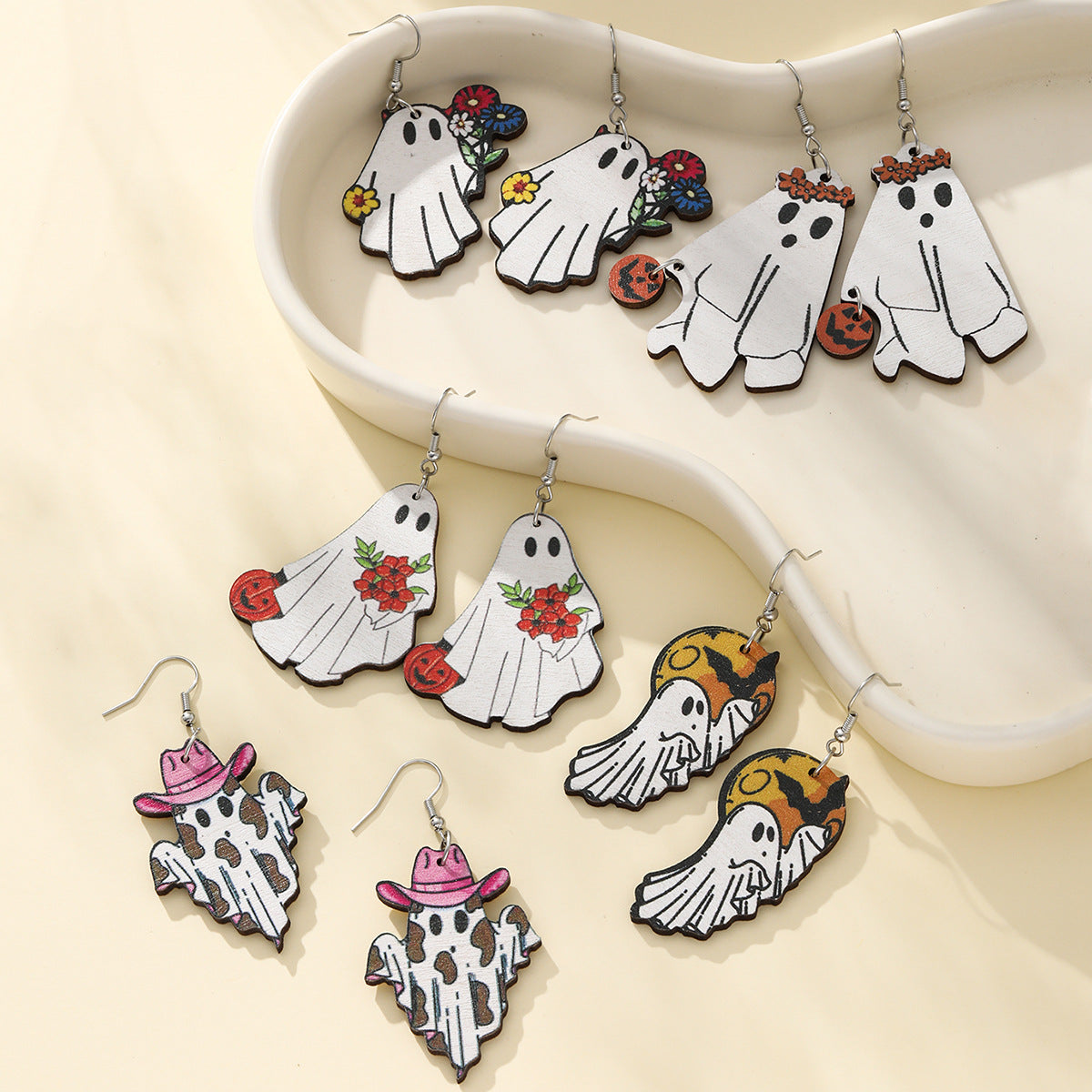 Cartoon Halloween Pumpkin Funny Personality Creative Ghost Earrings