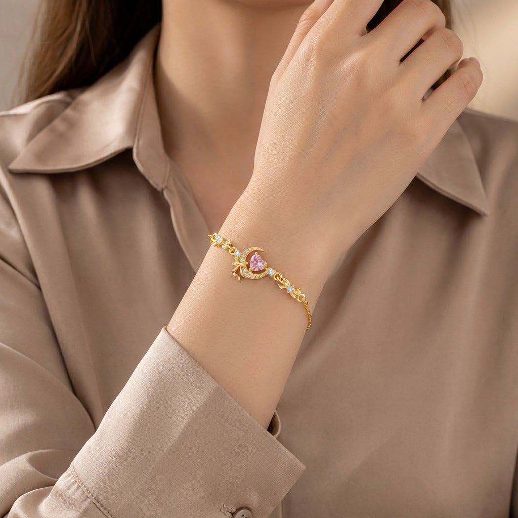 Bow Female Design Zircon High Sense Fashionable Bracelets