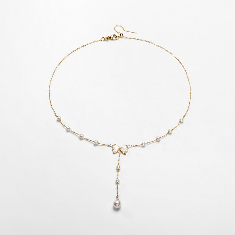 Water Pearl Starry Sky Personality High Sense Clothes Necklace