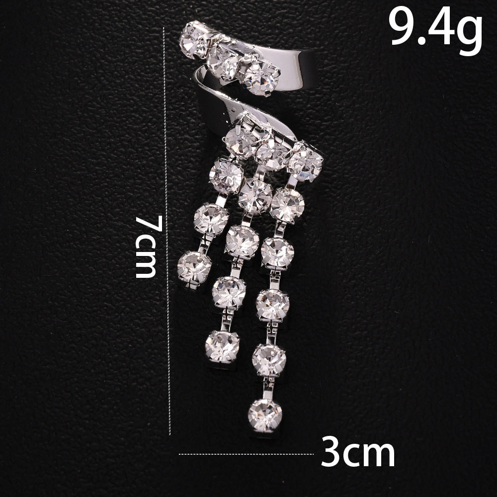 Women's Tassel Opening Adjustable Rhinestone Temperament Ring