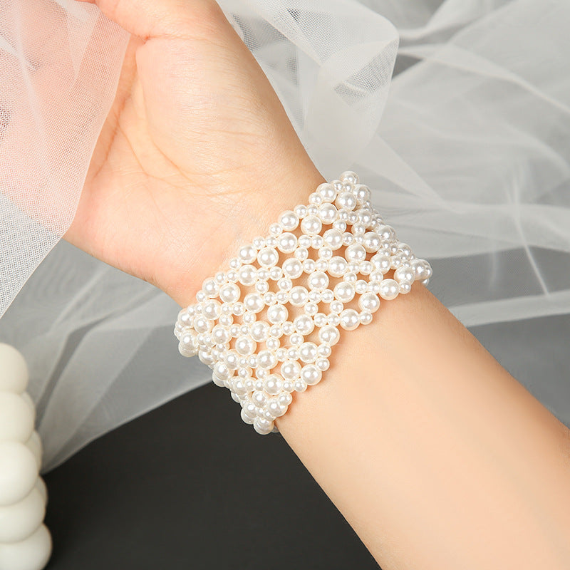 Pearl Fashion Hand-woven Beads Bridal Imitation Bracelets
