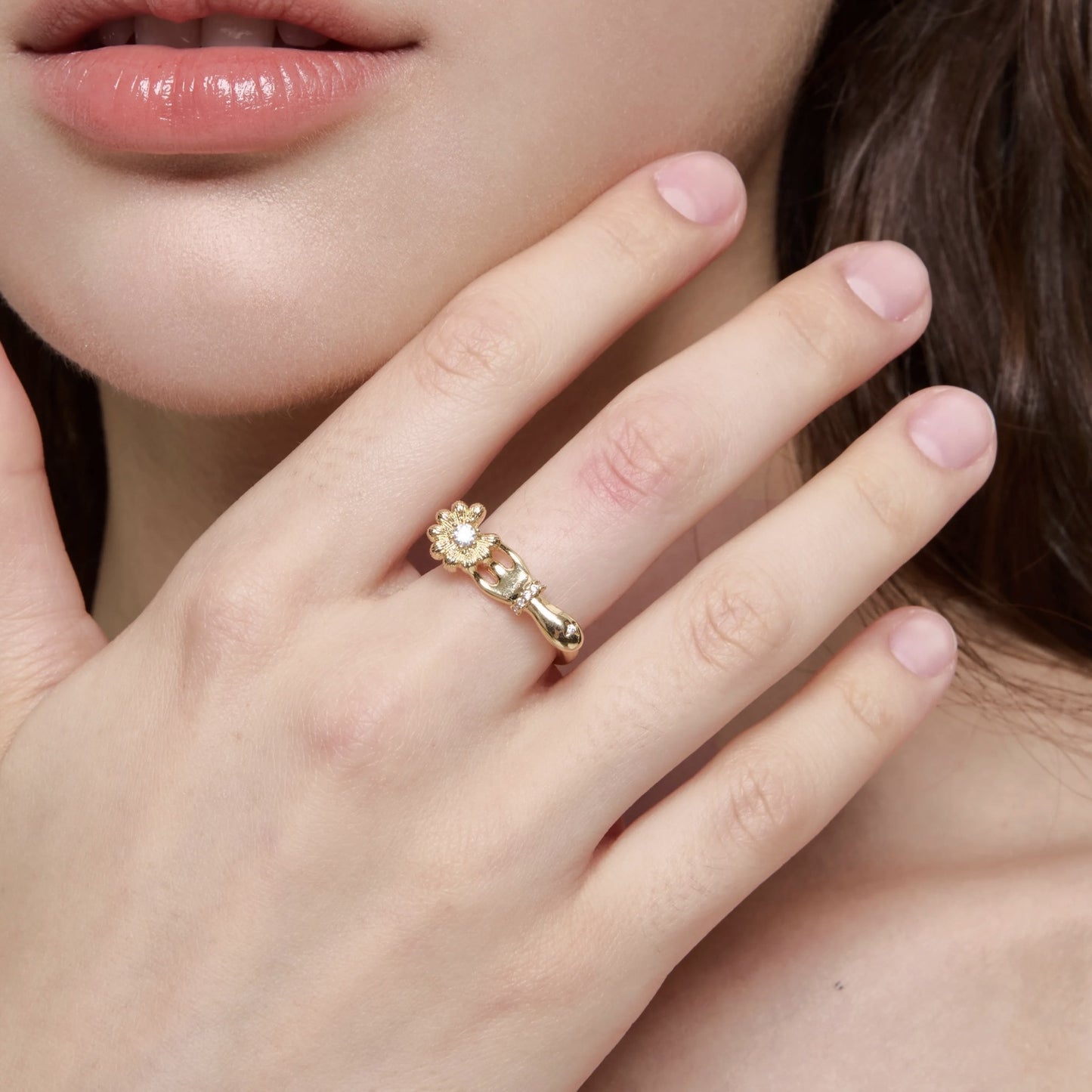 Picnic Series Little Daisy Design High Sense Female Ring