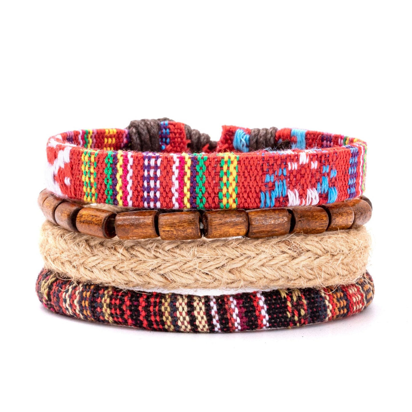 Women's Bohemian Style Ethnic Colorful Beaded Woven Bracelets