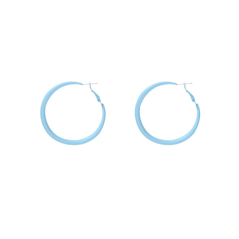 Women's Big Ear Summer Seaside Vacation Style Hoop Light Luxury Temperament Stud Earrings