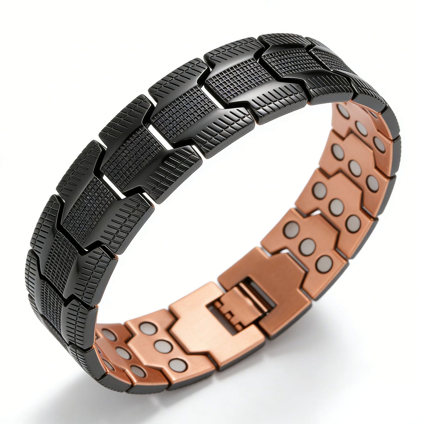 Men's Fashion Retro Environmental Protection Bronze Three Rows Bracelet