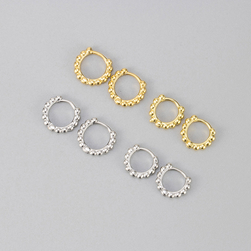 Women's Style Round Beads French Retro Temperament Summer High Sense Rings