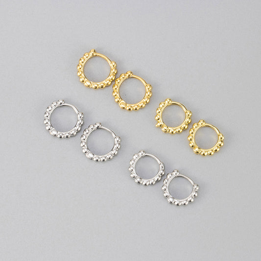 Women's Style Round Beads French Retro Temperament Summer High Sense Rings