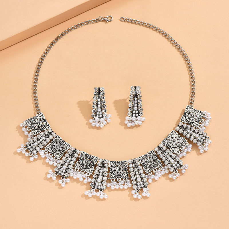 Indian Ethnic Style Vintage Gemstone Beads 2 Necklaces