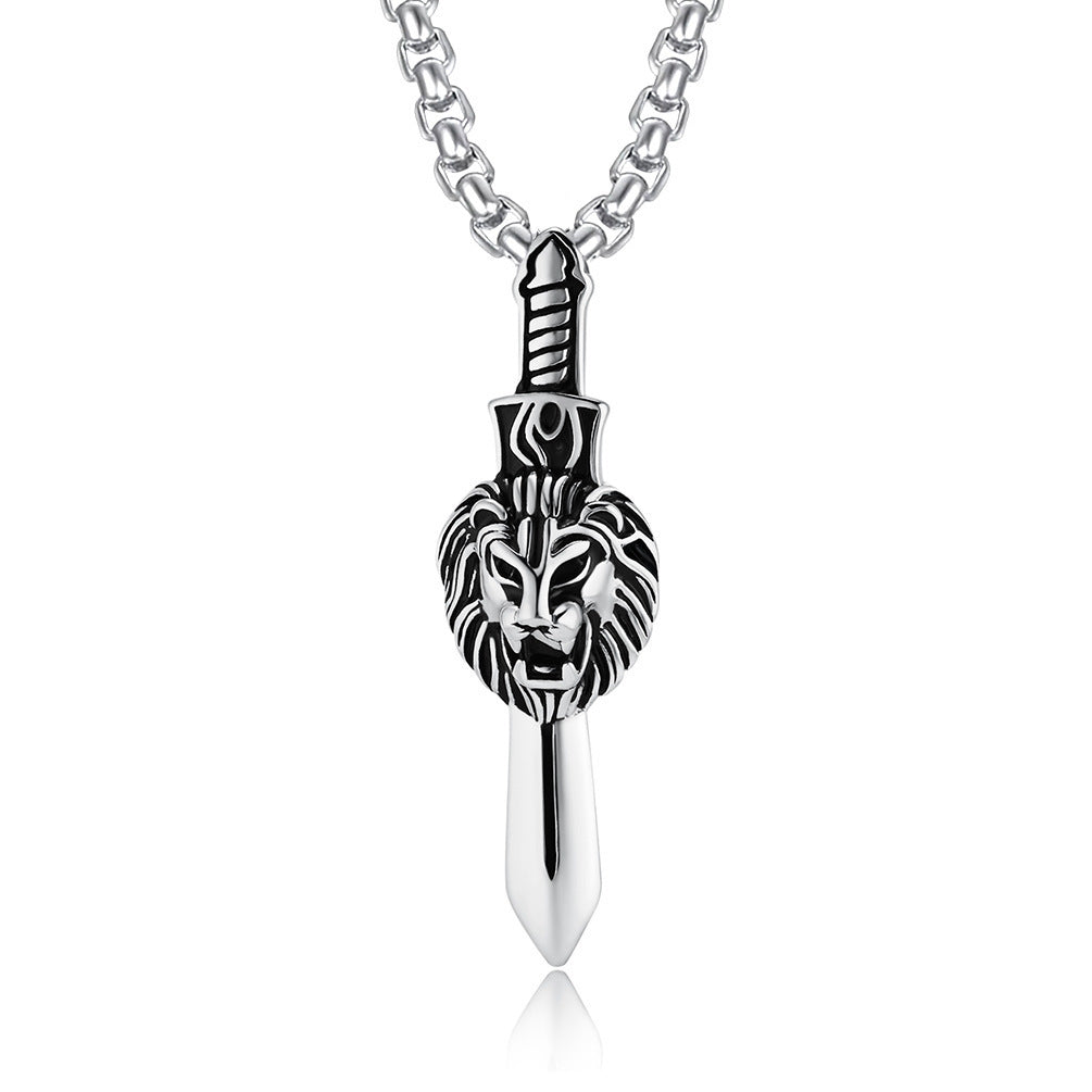 Men's Punk Titanium Steel Skull Personality Retro Domineering Necklace
