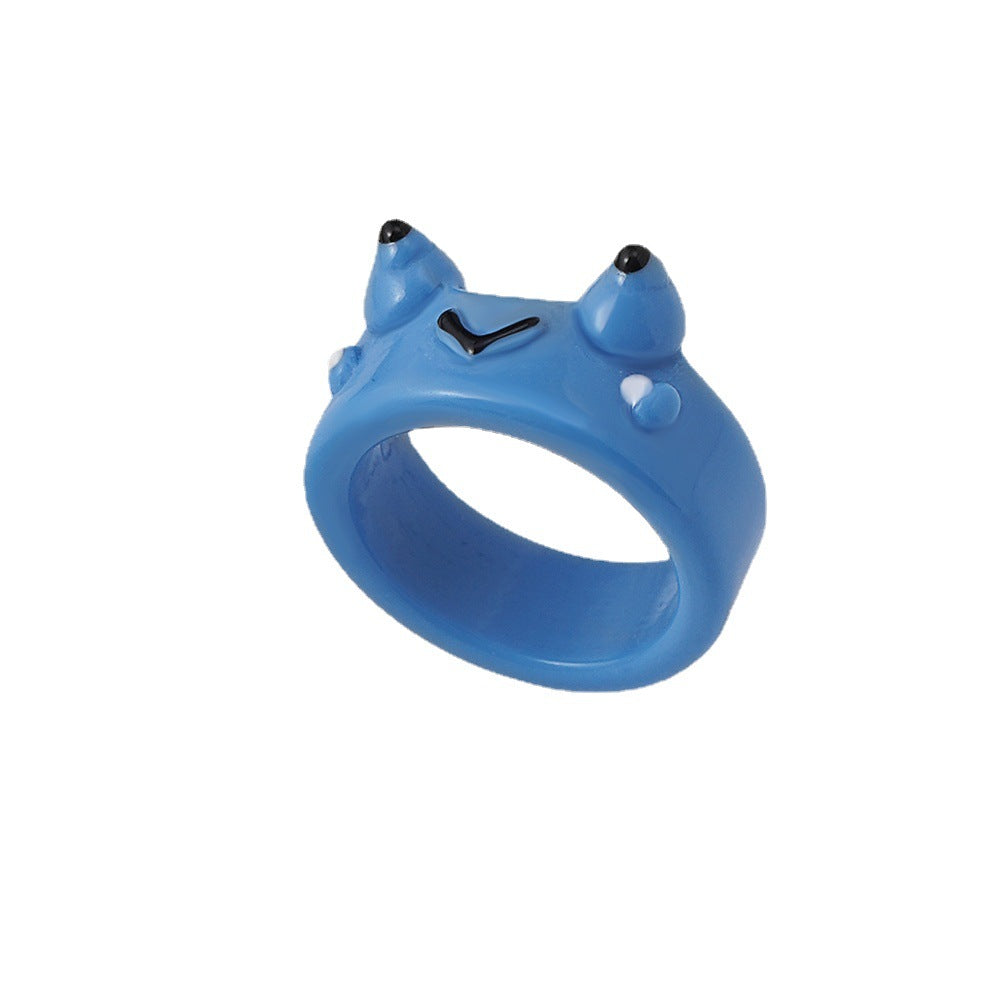 Cartoon Frog Fashion Cute Resin Index Rings