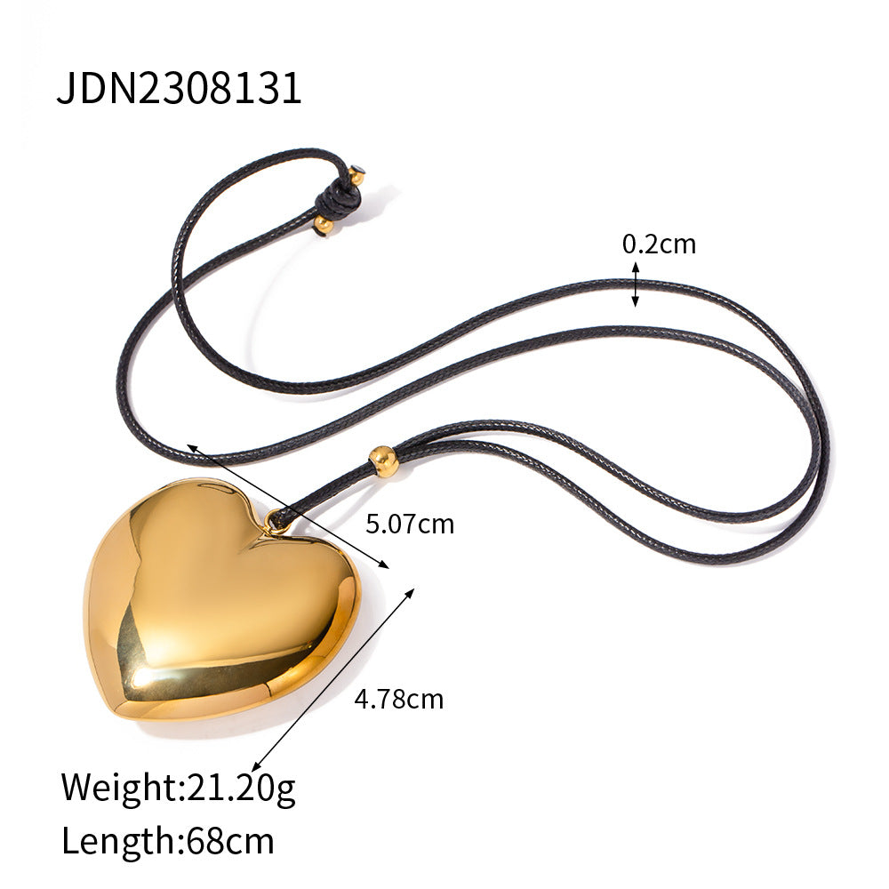 Women's Fashion Gold-plated Stainless Steel Simple Chain Big Necklaces