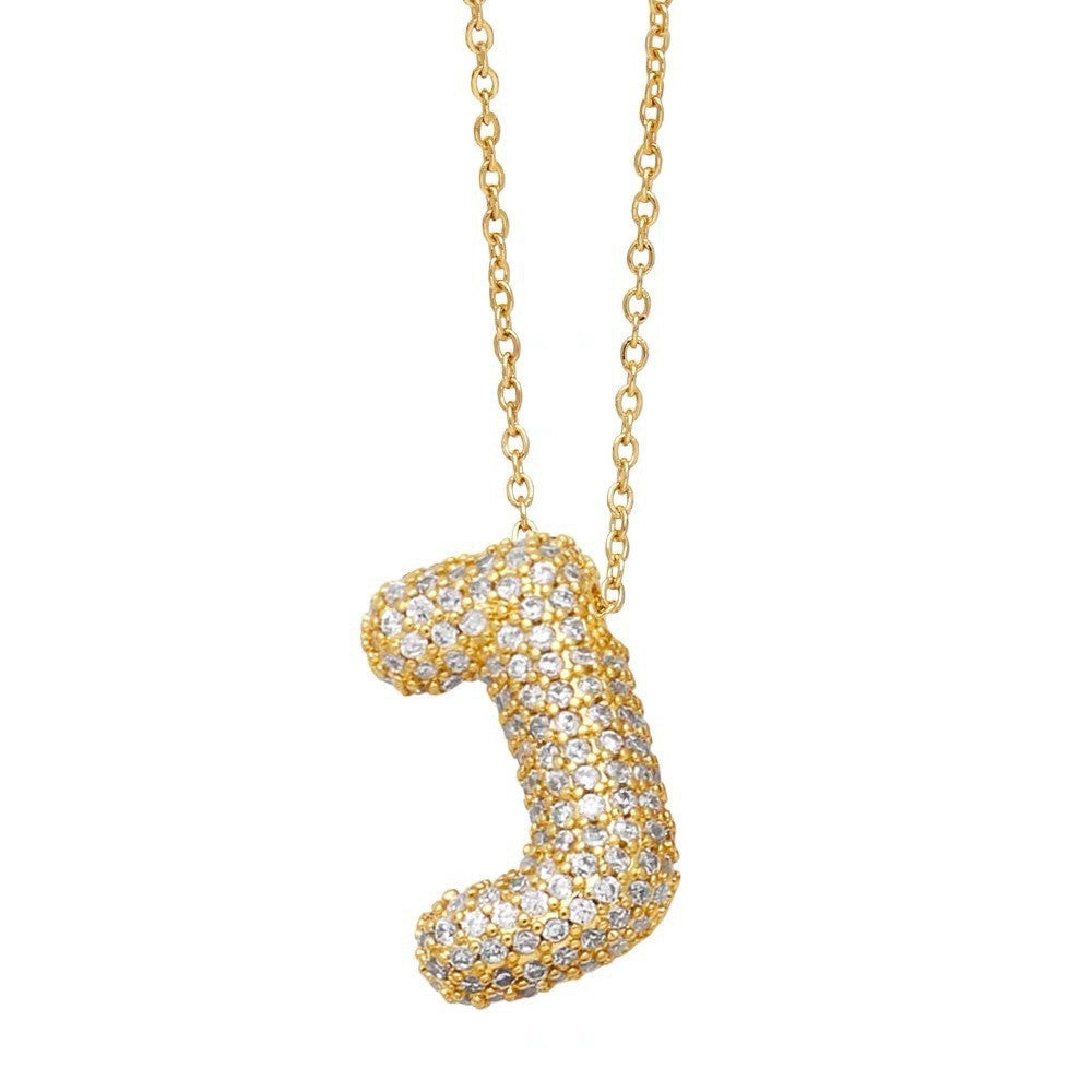 Bubble Balloon Letter English Female Graceful Pendants